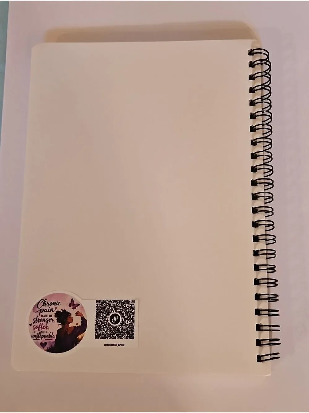 Chronic Illness Warrior Spiral Journal Purple Ribbon Pain Awareness Notebook 8x6
